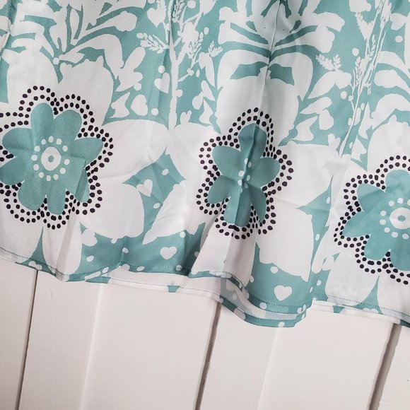 Pale Green and White Print Dress, size small - Picture 4 of 4